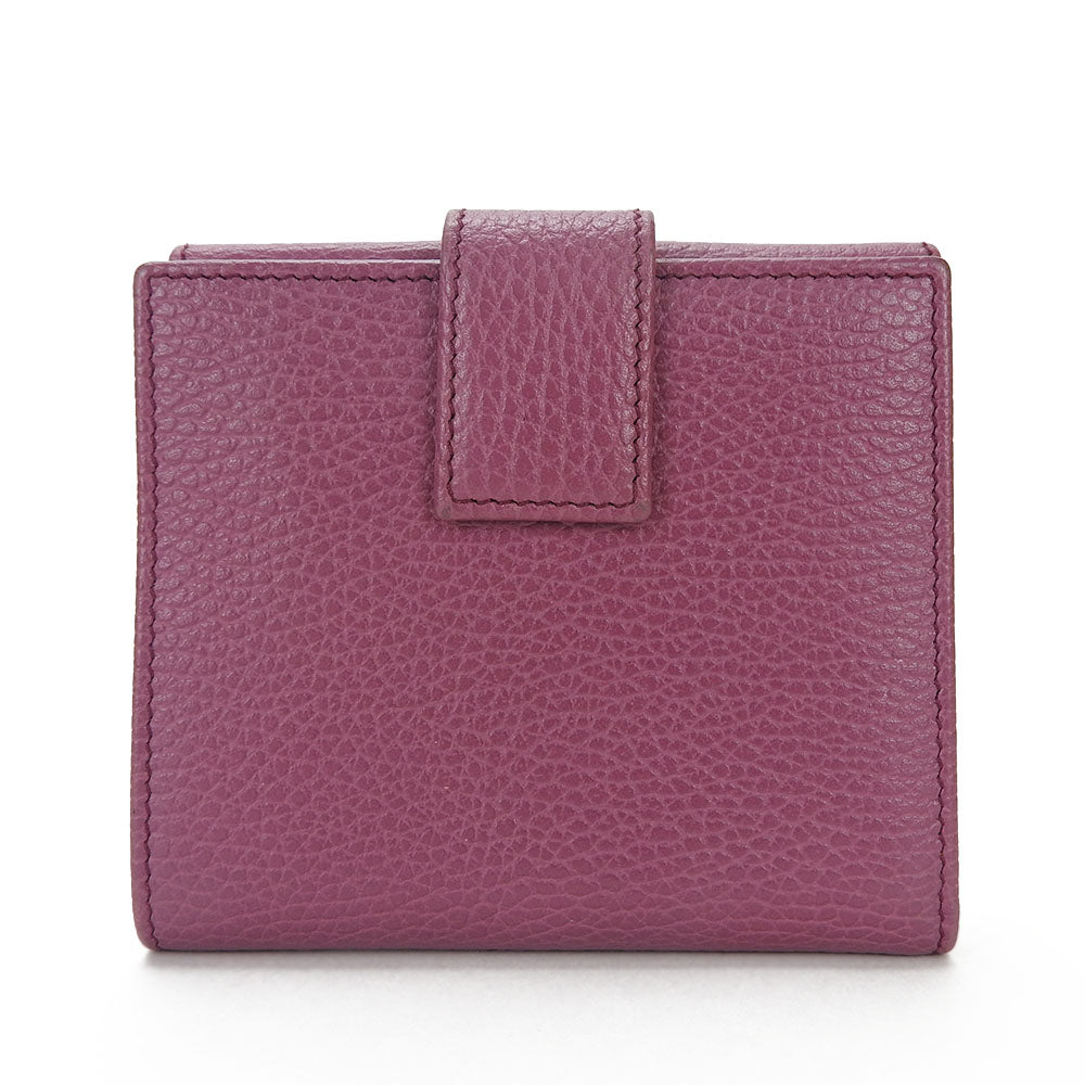 GUCCI Bifold Wallet 368233 leather purple swing Women Used