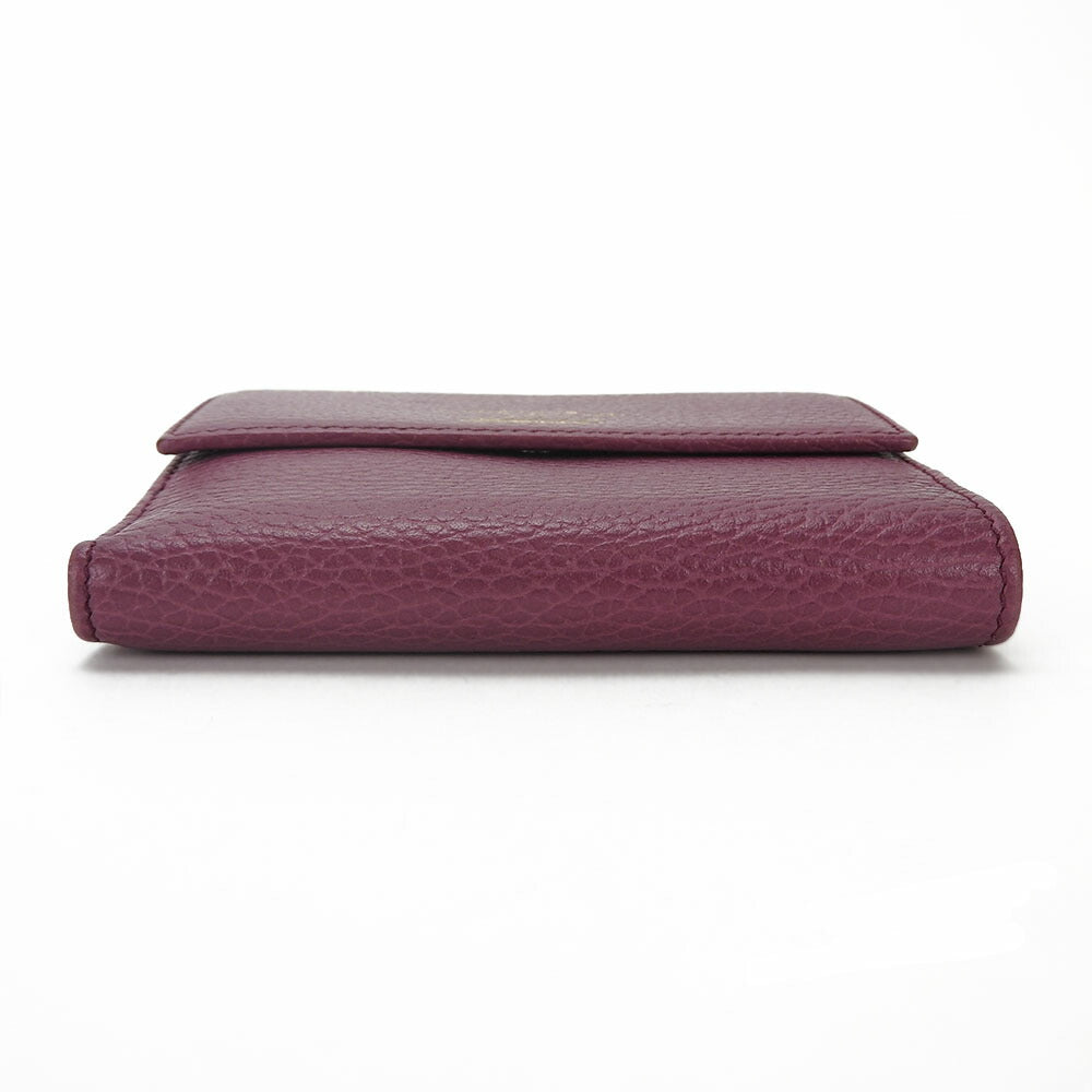 GUCCI Bifold Wallet 368233 leather purple swing Women Used