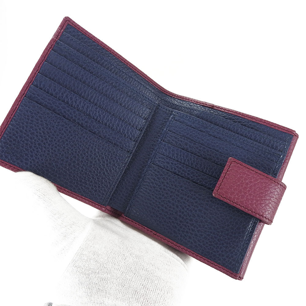 GUCCI Bifold Wallet 368233 leather purple swing Women Used