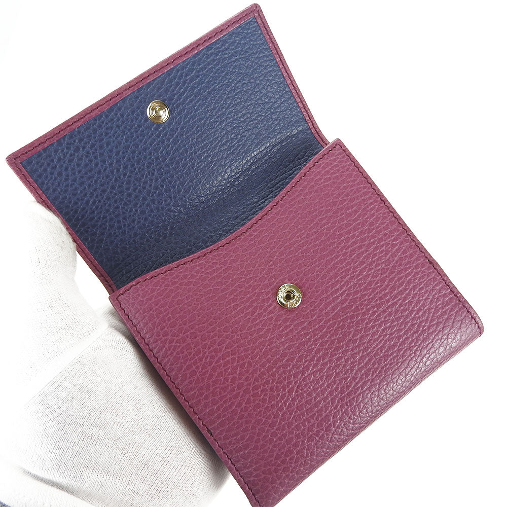 GUCCI Bifold Wallet 368233 leather purple swing Women Used