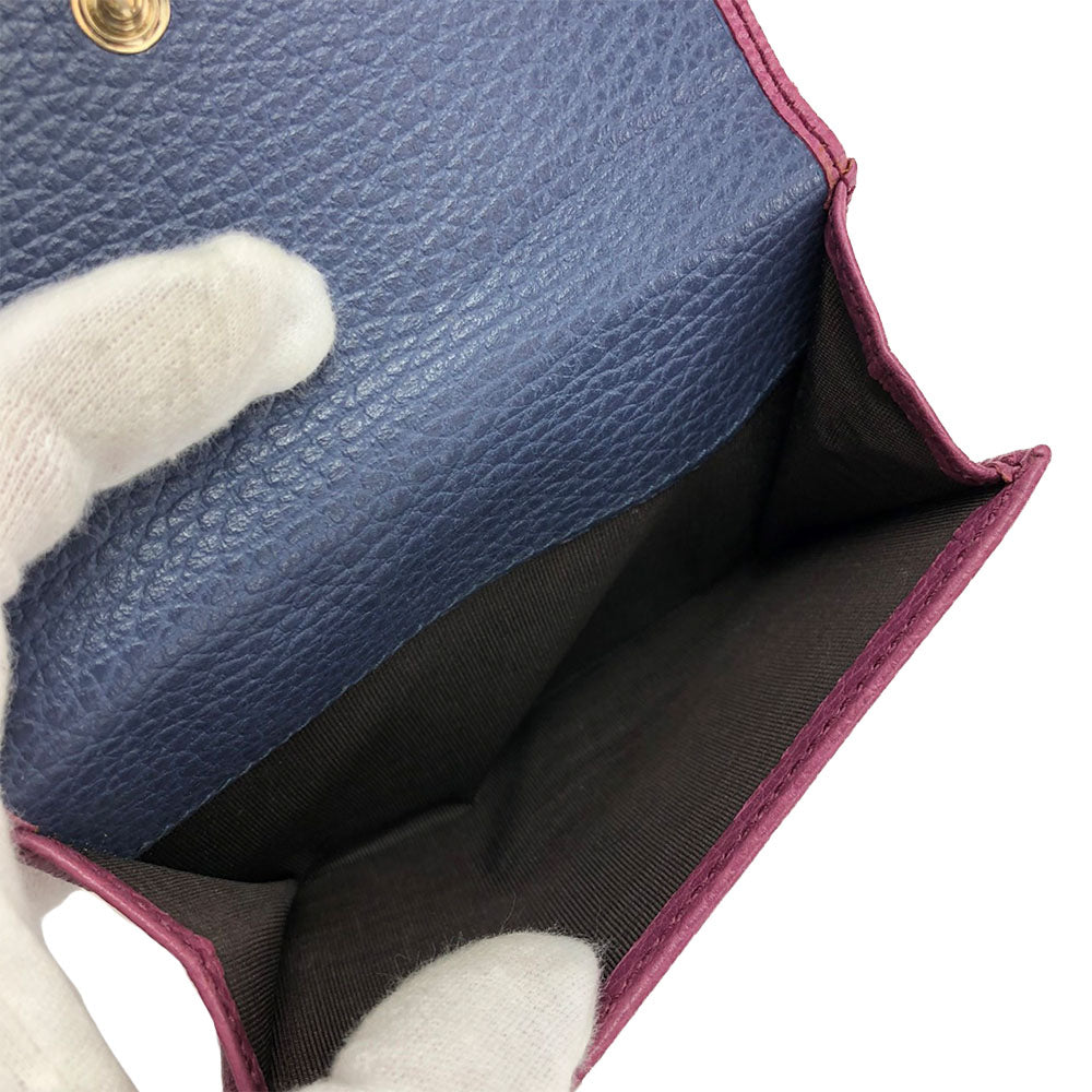 GUCCI Bifold Wallet 368233 leather purple swing Women Used