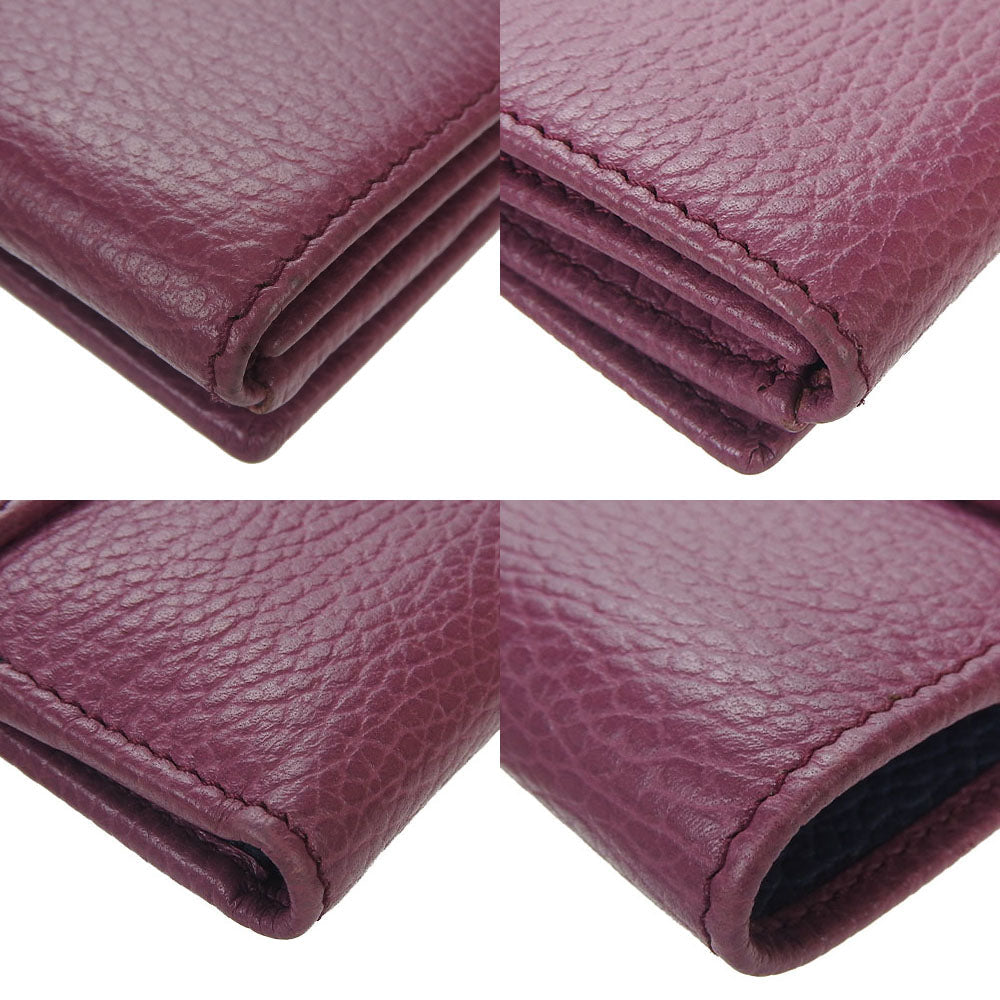 GUCCI Bifold Wallet 368233 leather purple swing Women Used