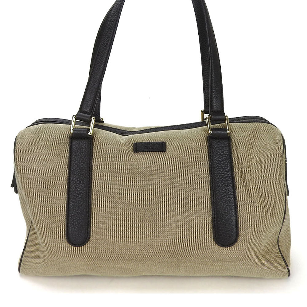 GUCCI Boston Duffel bag 257288 Canvas, Leather beige Women Used