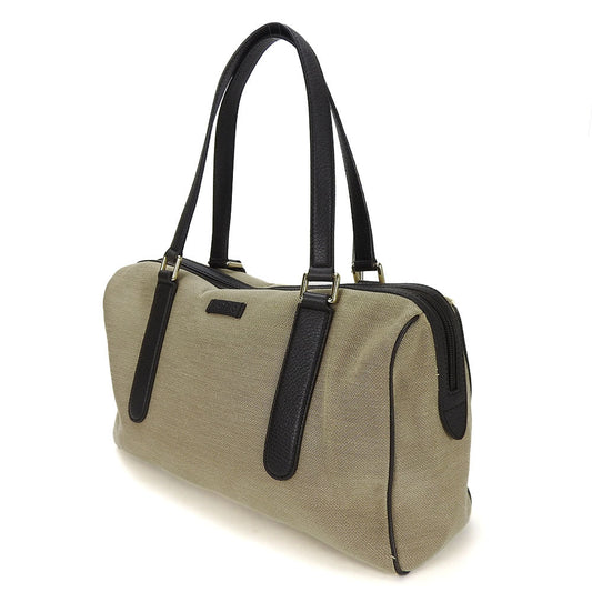 GUCCI Boston Duffel bag 257288 Canvas, Leather beige Women Used
