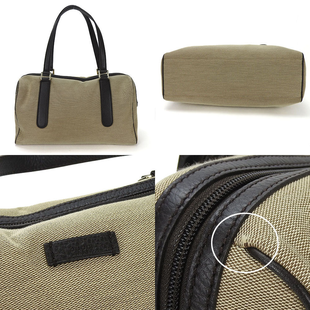 GUCCI Boston Duffel bag 257288 Canvas, Leather beige Women Used