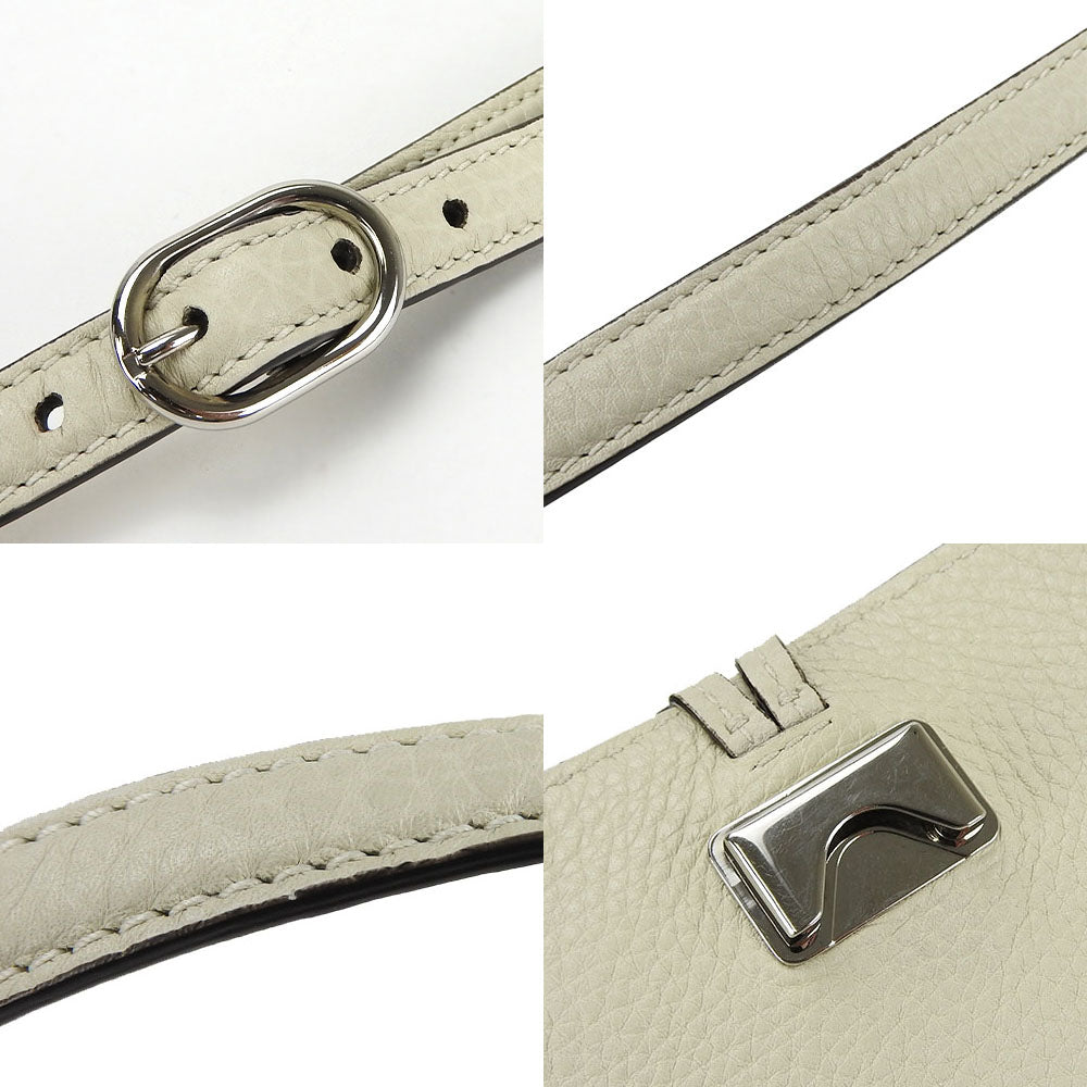 GUCCI Shoulder Bag 370826 leather white Bamboo daily Women Used