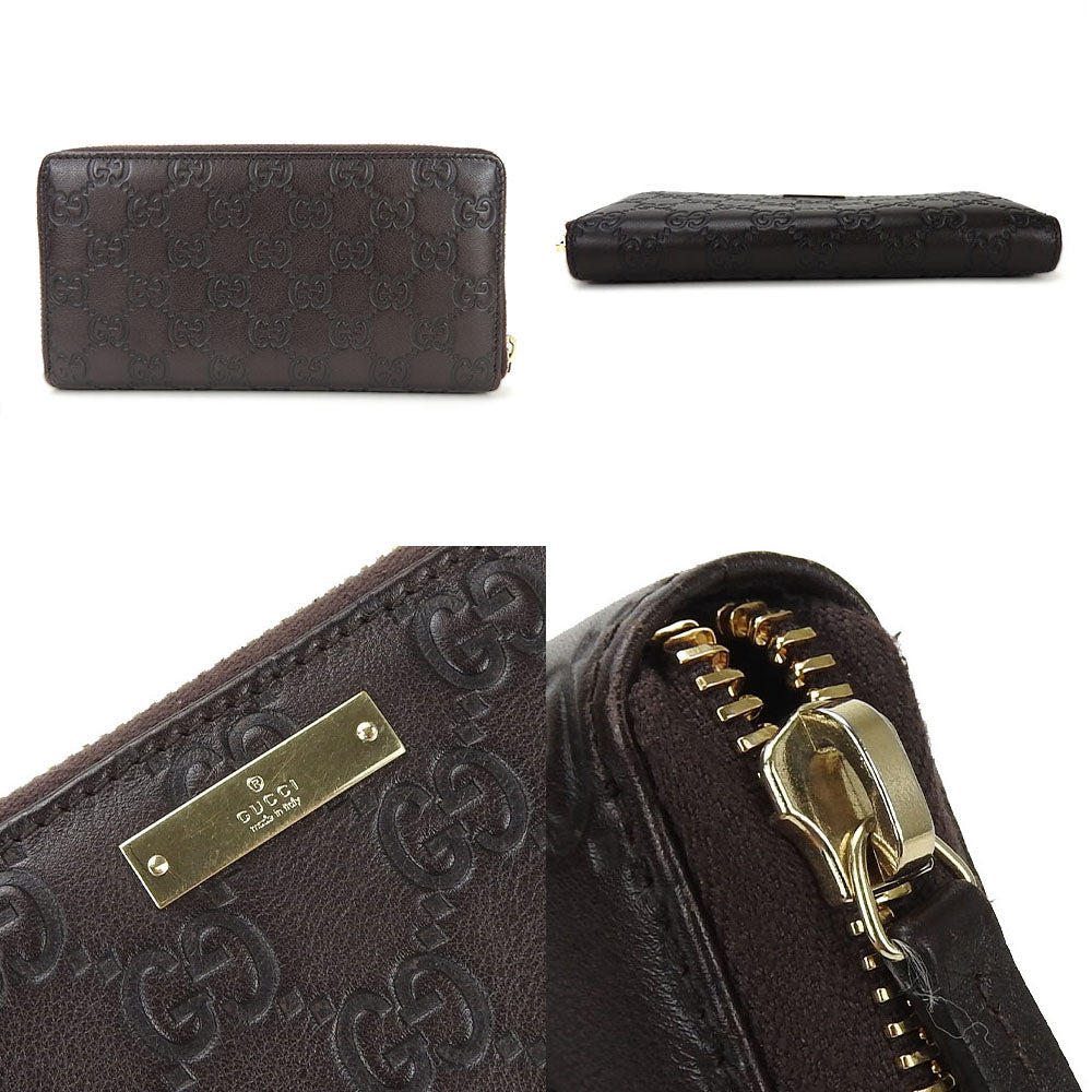 GUCCI Long Wallet Purse 307980 leather Brown