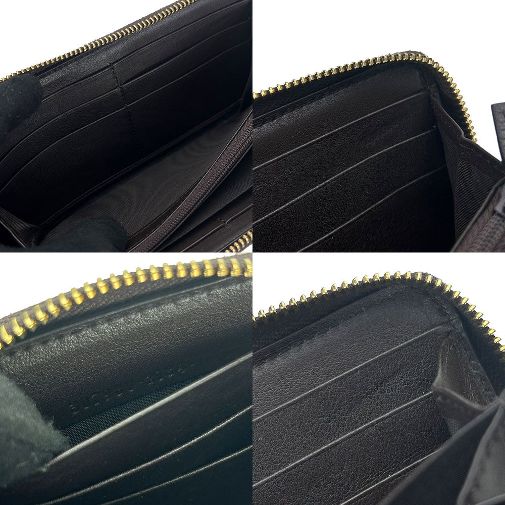GUCCI Long Wallet Purse 307980 leather Brown