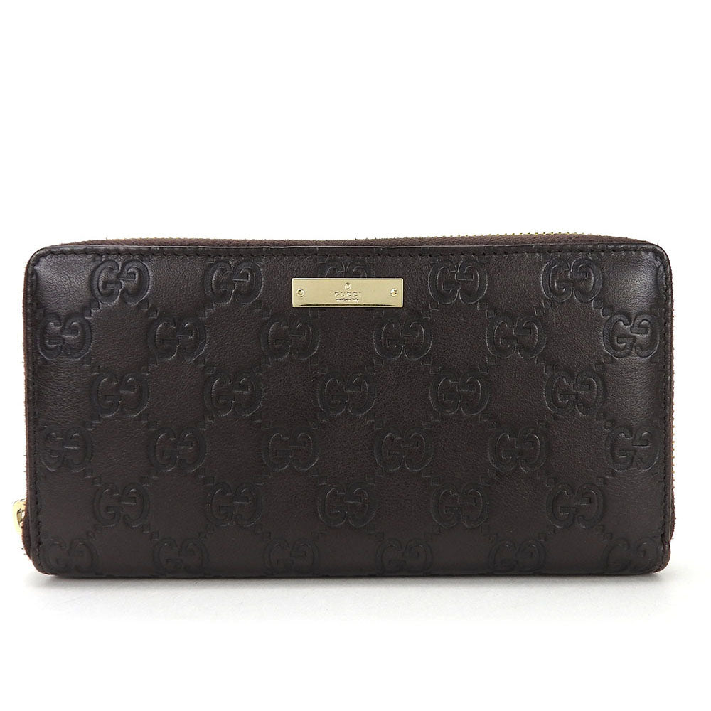 GUCCI Long Wallet Purse 307980 leather Brown