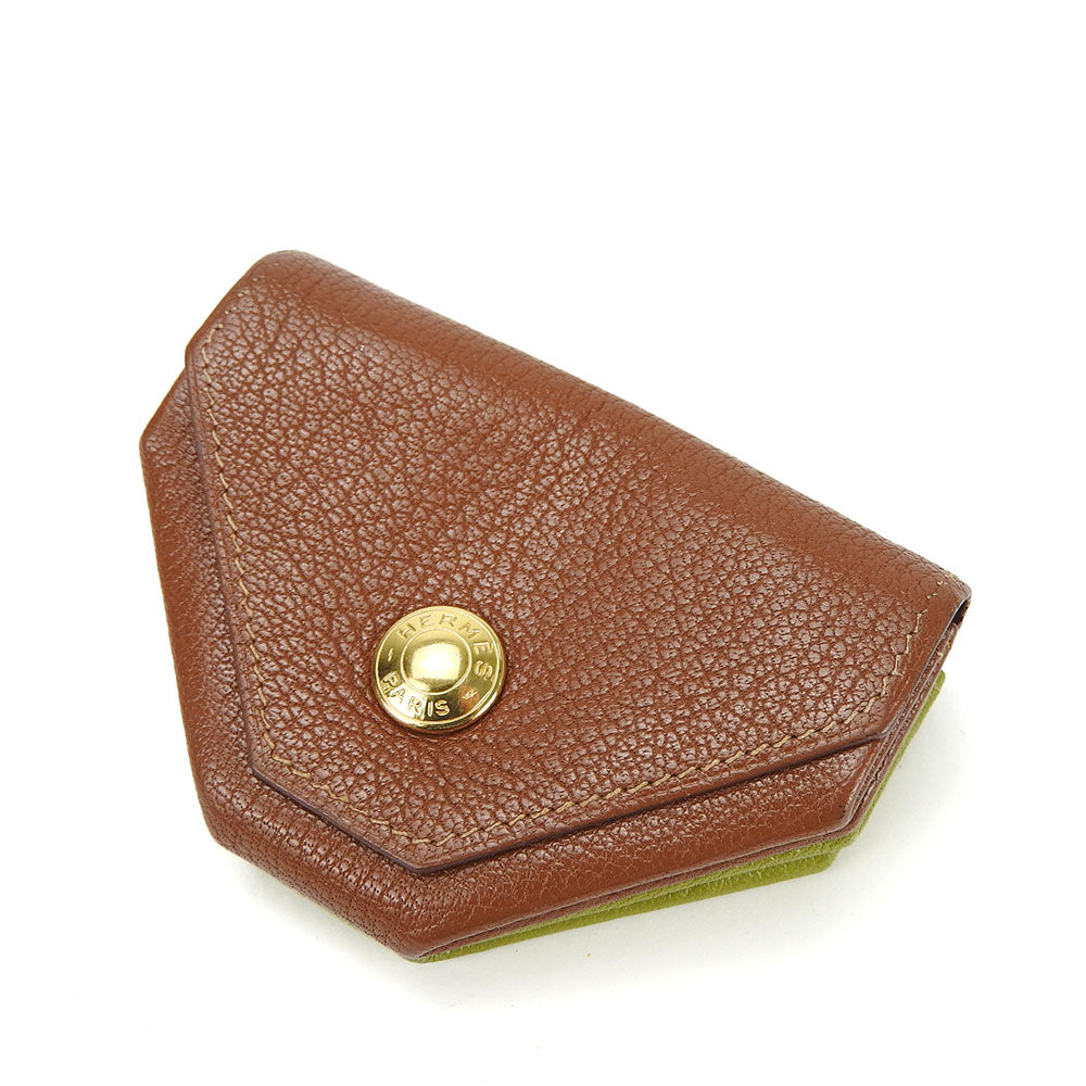 HERMES Coin case Shave green Le van Cator