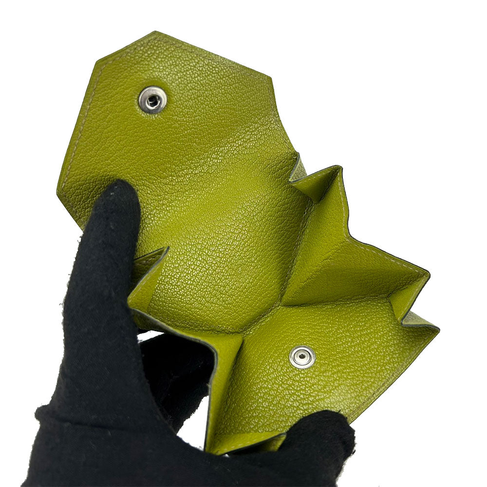 HERMES Coin case Shave green Le van Cator