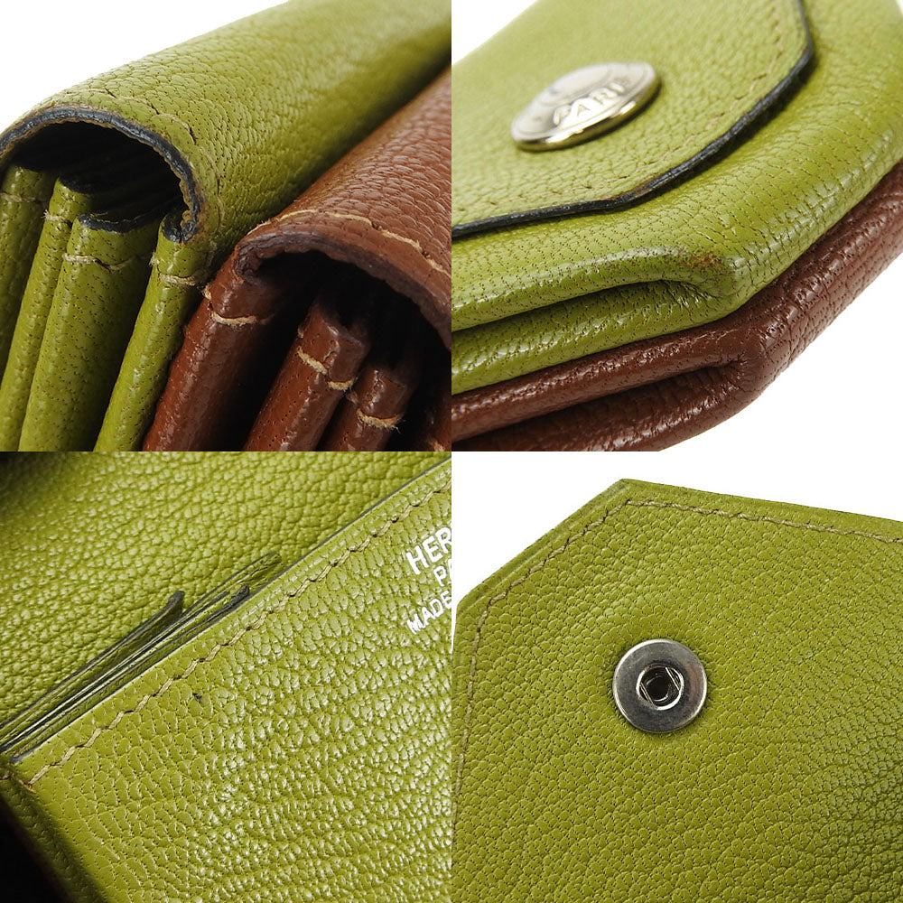 HERMES Coin case Shave green Le van Cator