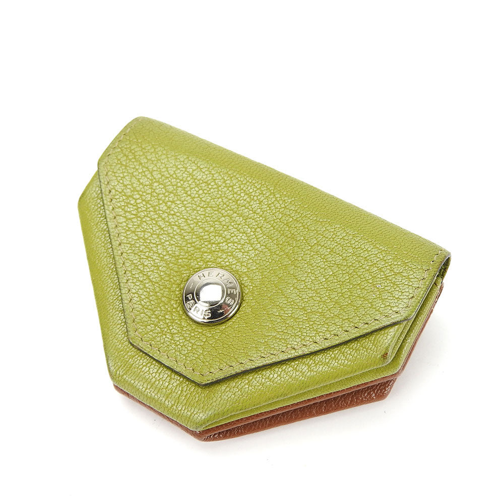 HERMES Coin case Shave green Le van Cator