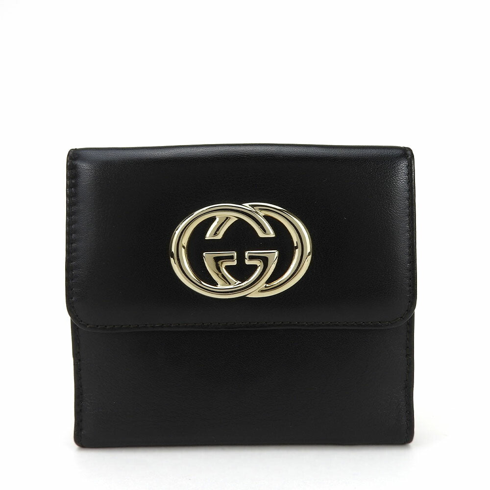 GUCCI Bifold Wallet 162759 leather black