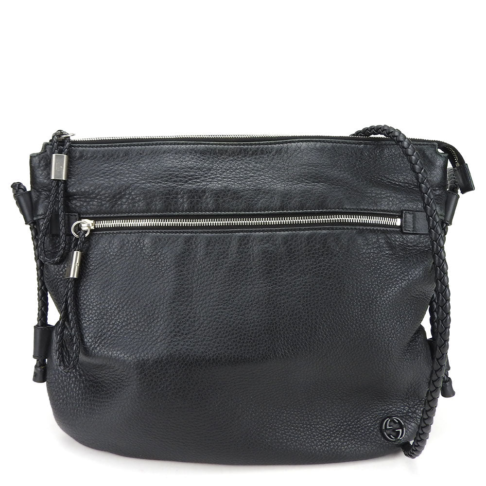 GUCCI Shoulder Bag 268244 leather black Women Used