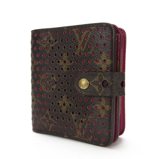 LOUIS VUITTON Bifold Wallet M95188 Monogram Perfo Fuchsia