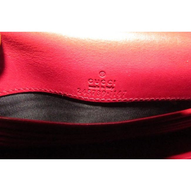 Gucci Super Soft Dark Red Leather Wallet
