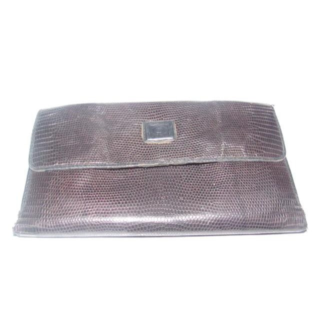 Gucci Brown Snakeskin And Smooth Leather Vintage Wallet