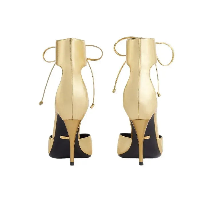 Gucci Priscilla 105mm Metallic Pumps | Gold