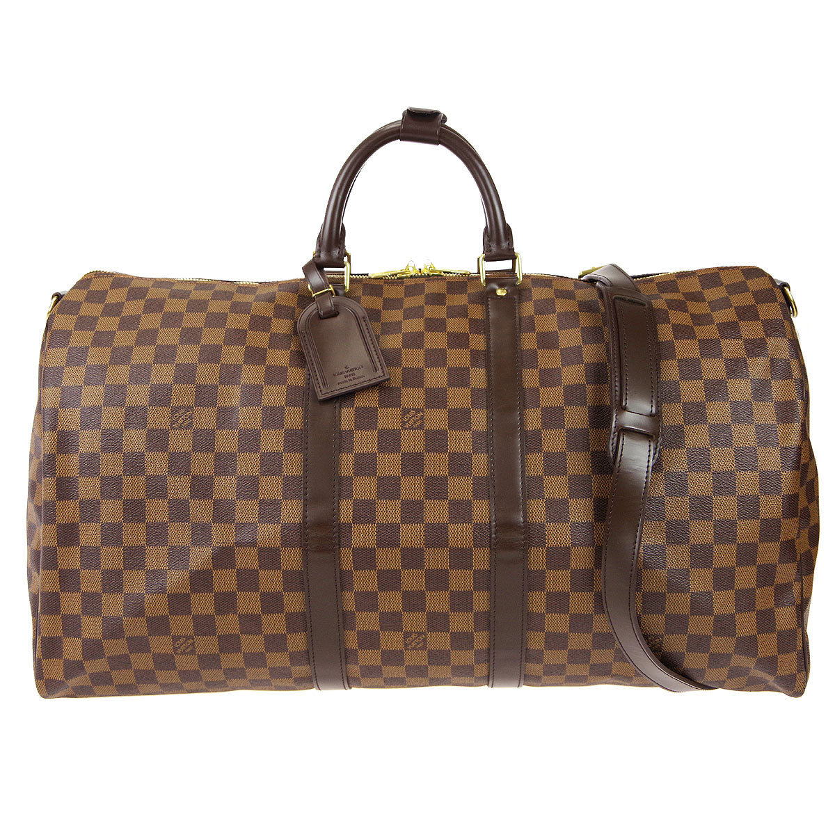 Louis Vuitton 2008 Damier Keepall Bandouliere 55 Duffle Bag N41414