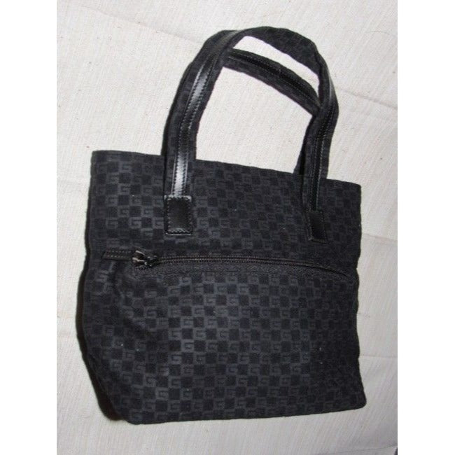Gucci Top Handle Bag Vintage Pursesdesigner Purses Black Suede Satchel