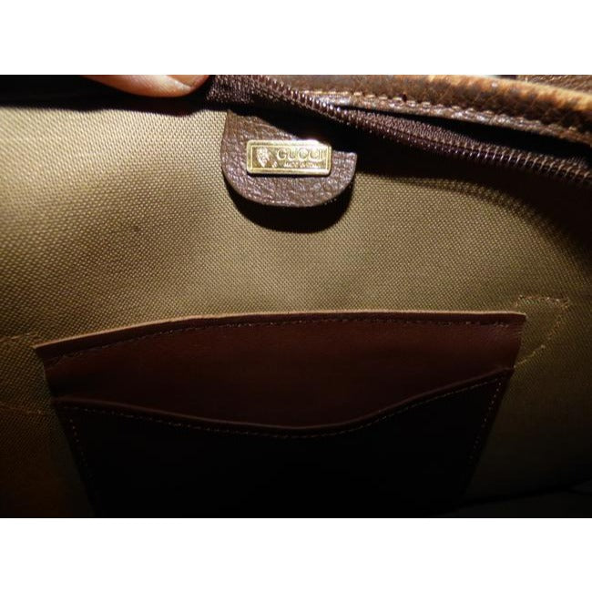 Gucci Gg Supreme Bag Canvasleather Brown Guccissima Print Coated Canvasleather Tote