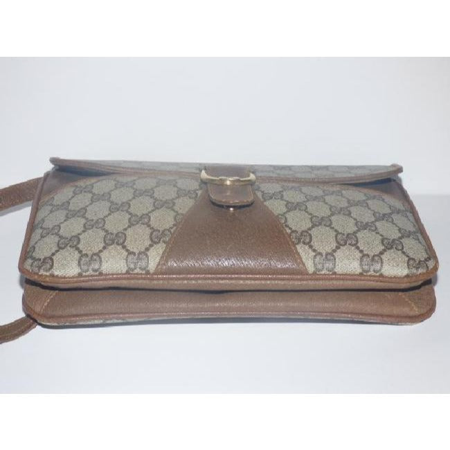 Gucci Vintage Pursesdesigner Purses Brown Large G Logo Print Coated Canvas And Brown Leather Shoulde