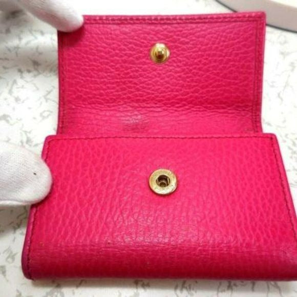 Gucci Hot Pink Leather Key Holders & Wallet