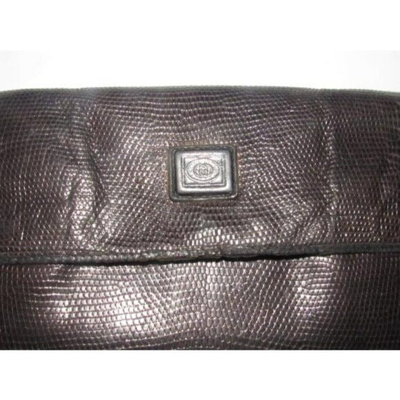 GUCCI Vintage Brown Snakeskin XL Checkbook