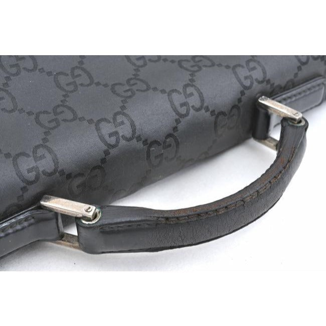Gucci Gg Supreme Portfolio Messenger Bagmessenger Black Guccissima Print Leather And Coated Canvas L