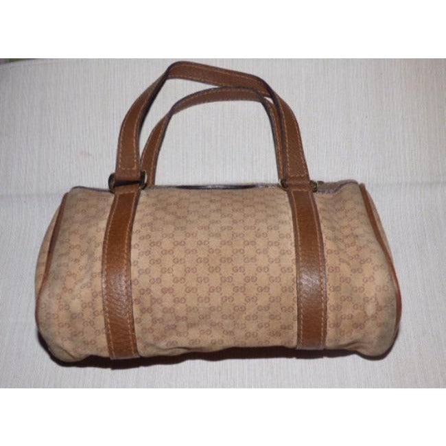 Gucci Vintage Satchelsdesigner Purses Brown Suede Satchel