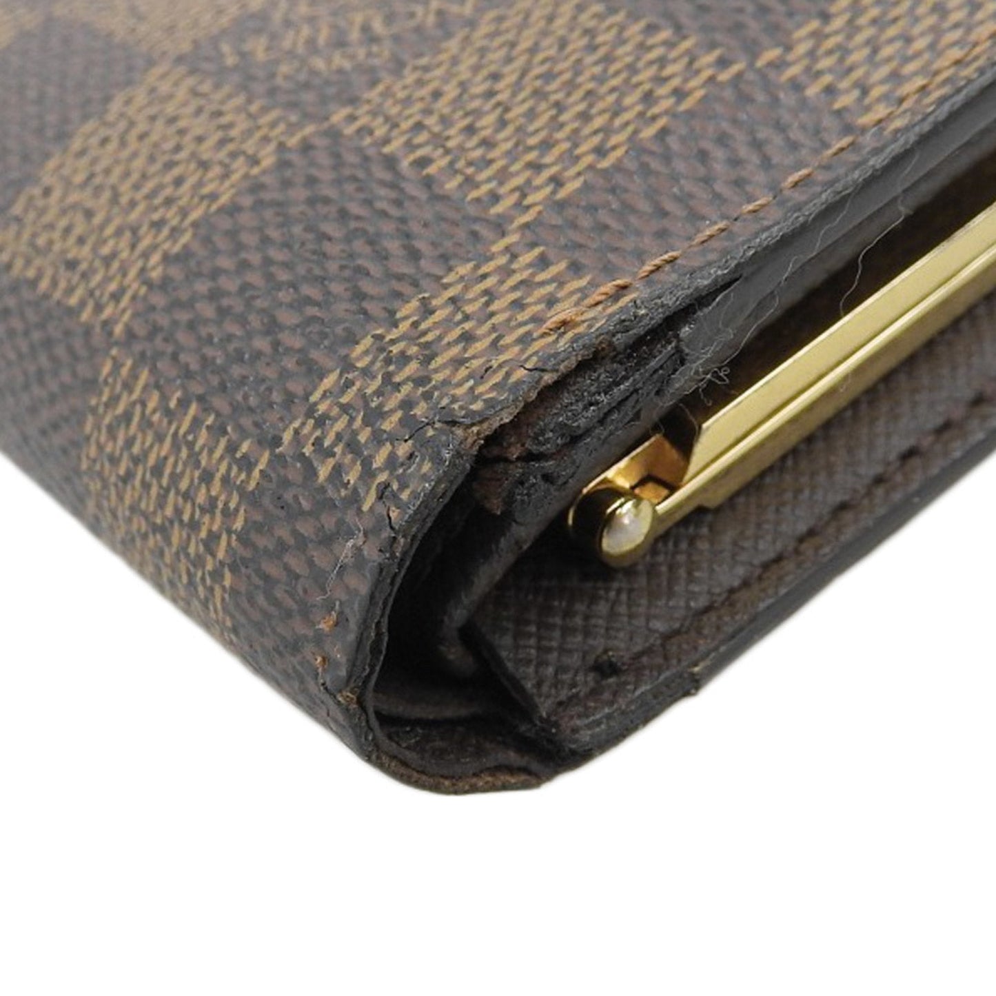 Louis Vuitton Damier Canvas Ebene Damier Canvas Wallet (Bi-Fold)