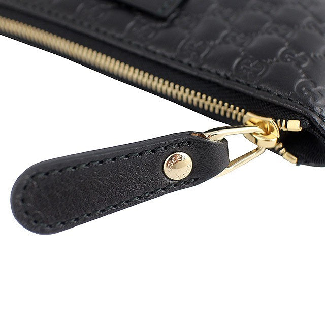 Gucci Microguccissima Key Chain Coin Pouch in Black