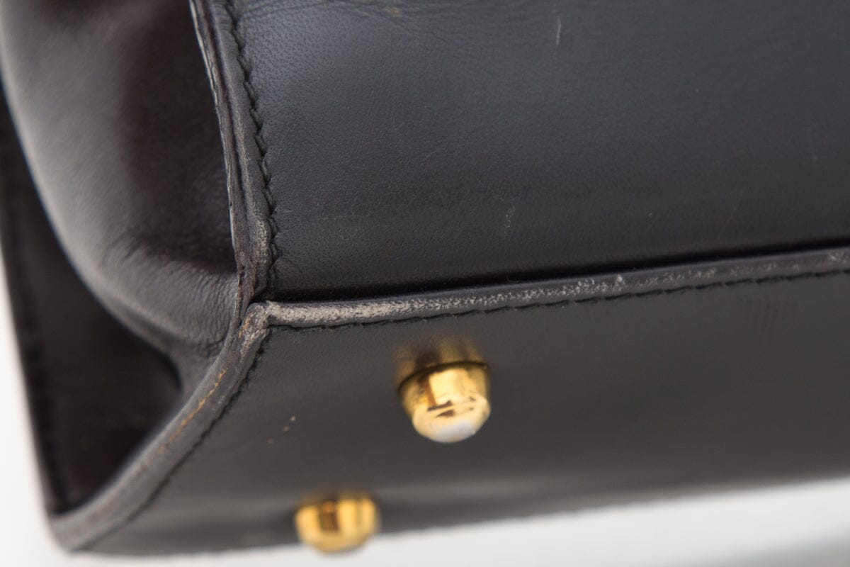 Gucci Midnight Lady Lock Leather Handbag