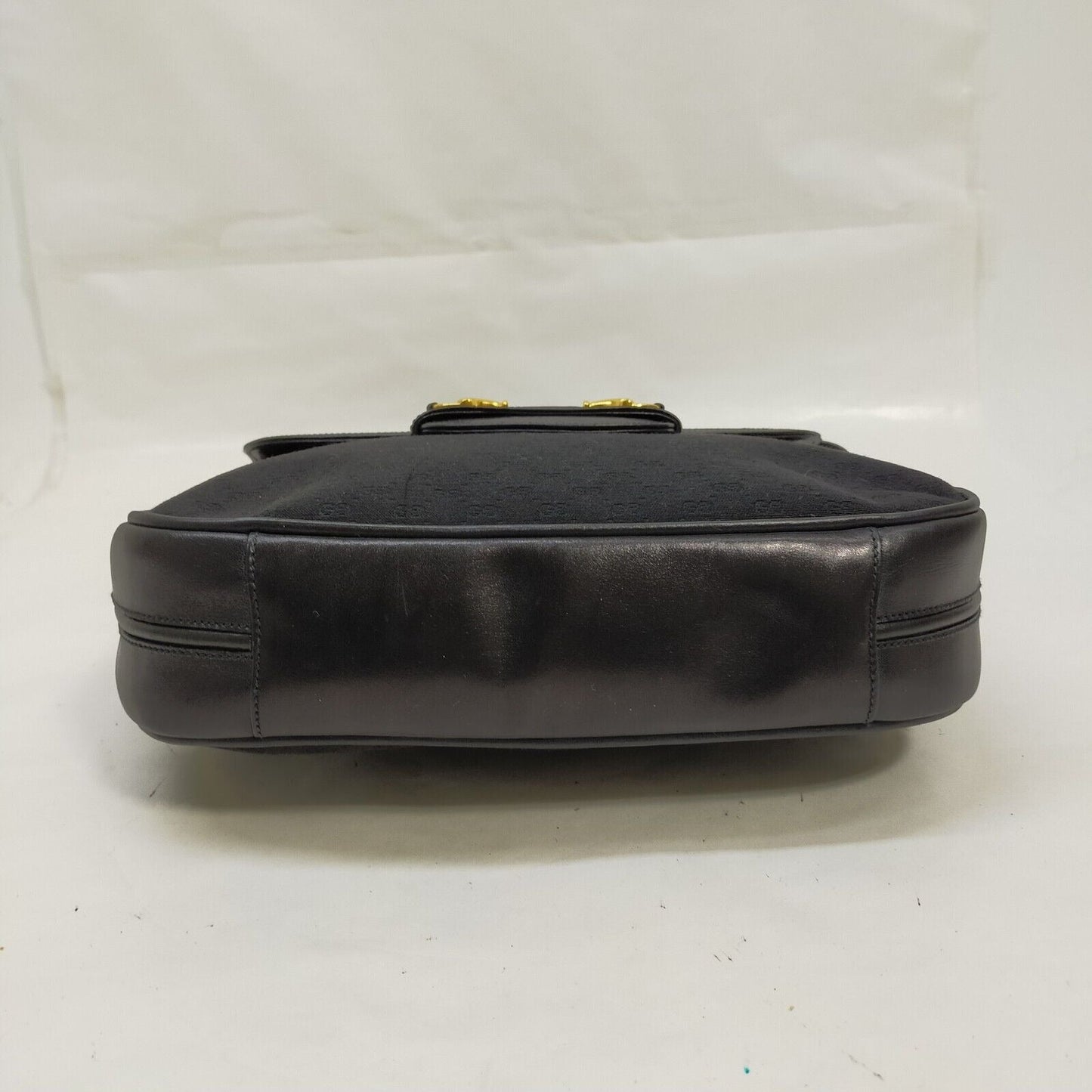 Gucci 1955 horse-bit black micro Guccissima leather shoulder bag/cross body