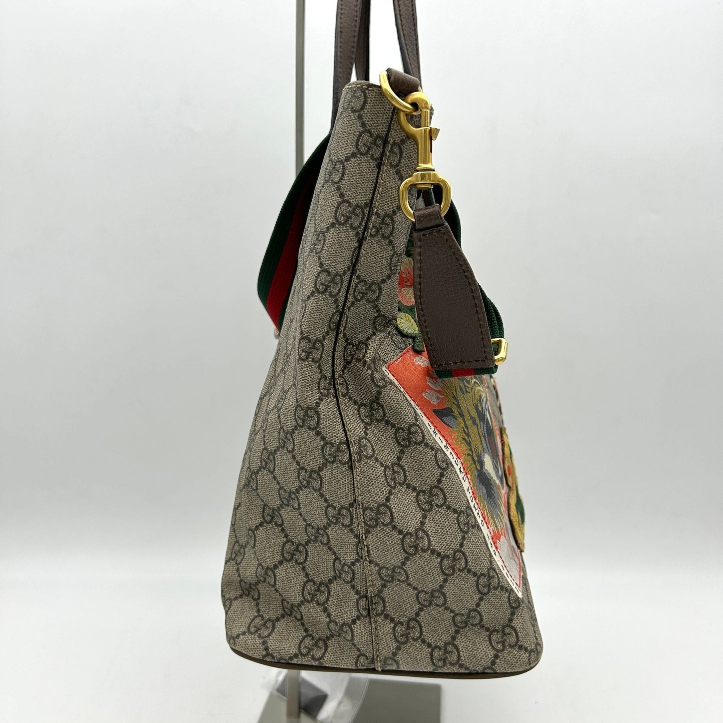 GUCCI Soft GG Supreme Monogram Courrier Large Duffle Bag Beige New Acero Multicolor LA24159