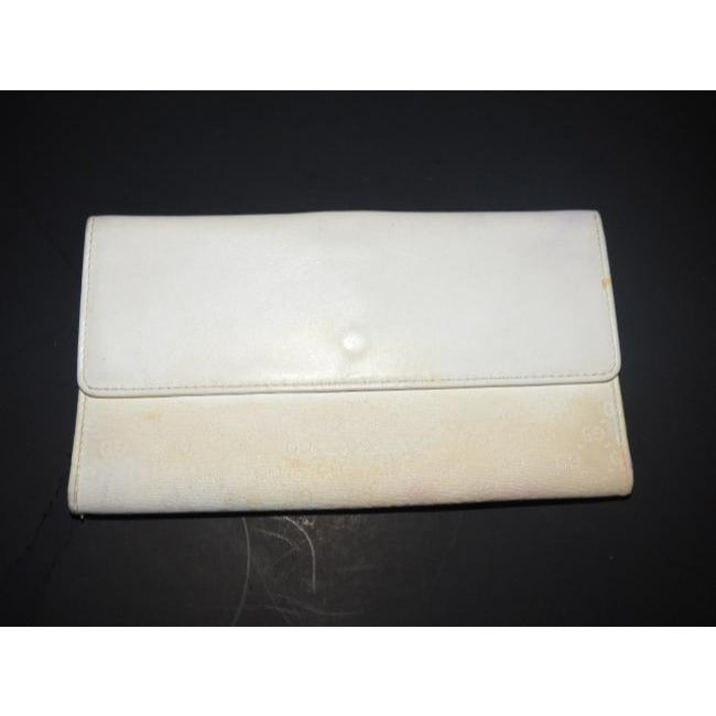 Gucci White Micro G Print Guccissima Wallet