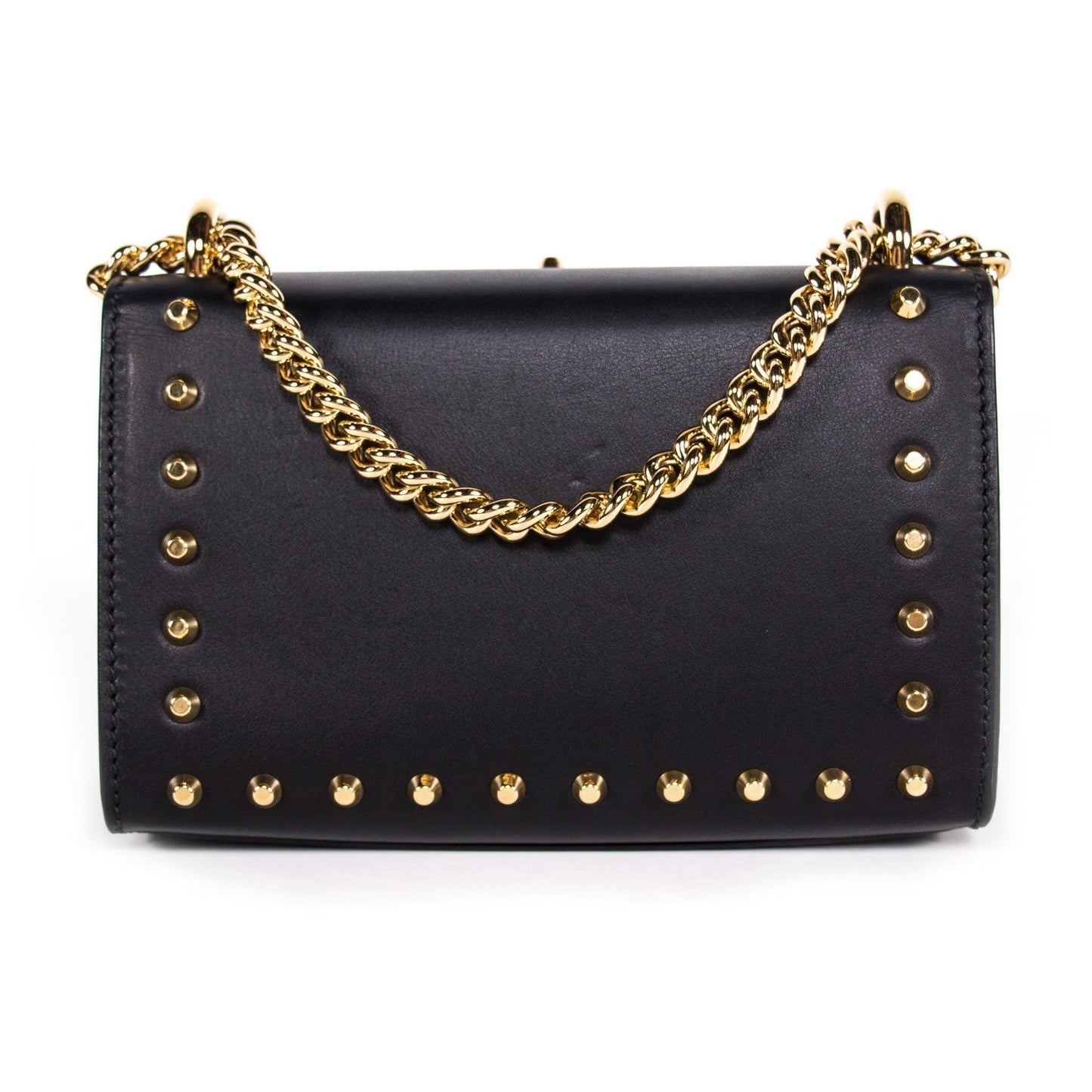 Gucci Padlock Studded Leather Shoulder Bag