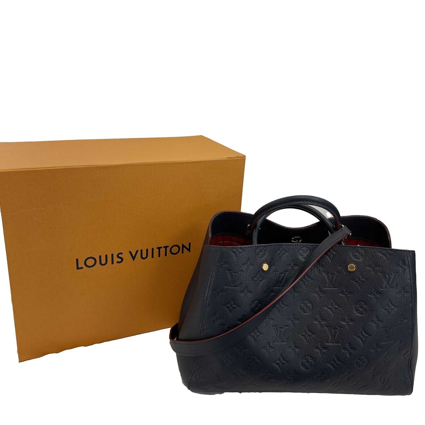 LOUIS VUITTON - Montaigne GM Dark Navy Monogram - Top Handle W/ Shoulder Strap
