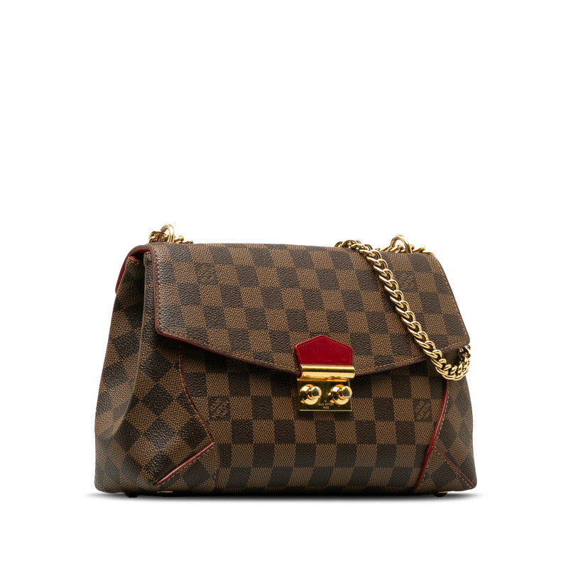 Louis Vuitton Damière Caisse Cratch Chain Sliding Shelter Bag N41596 Eve Brown PVC Leather Ladies Louis Vuitton