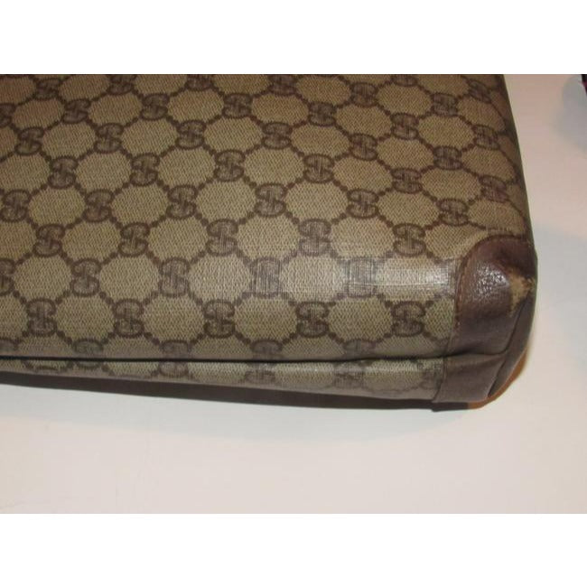 Gucci Vintage Pursesdesigner Purses Leather And Large G Logo Print Coated Canvas In Shades Of Brown