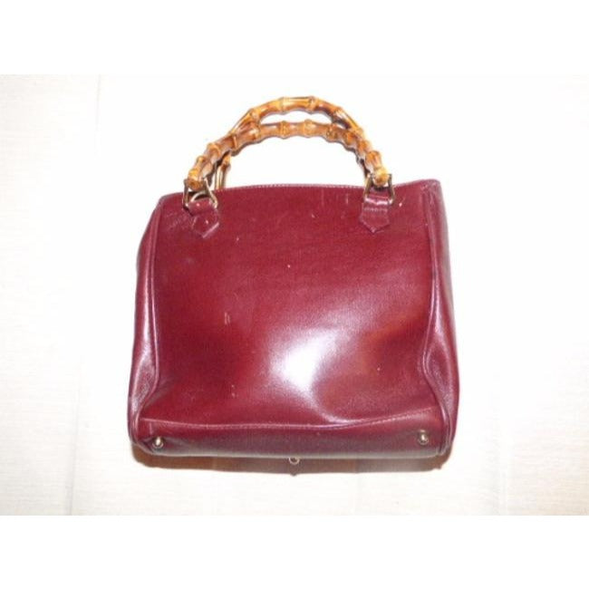 Gucci Sale Pursesdesigner Purses Burgundy Leather With Bamboo Handles Satchel