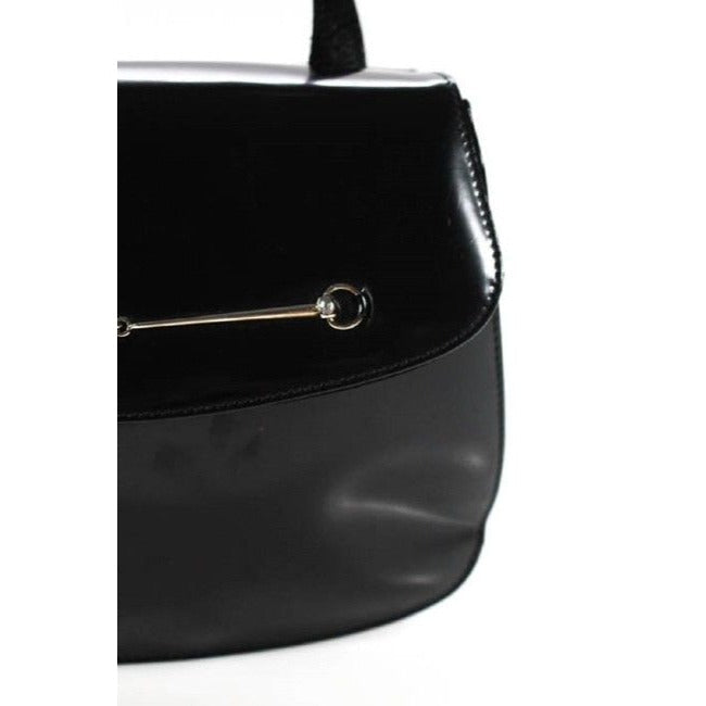 Gucci Horsebit Tom Ford Era Pursesdesigner Purses Black Glossy Patent Leather Satchel