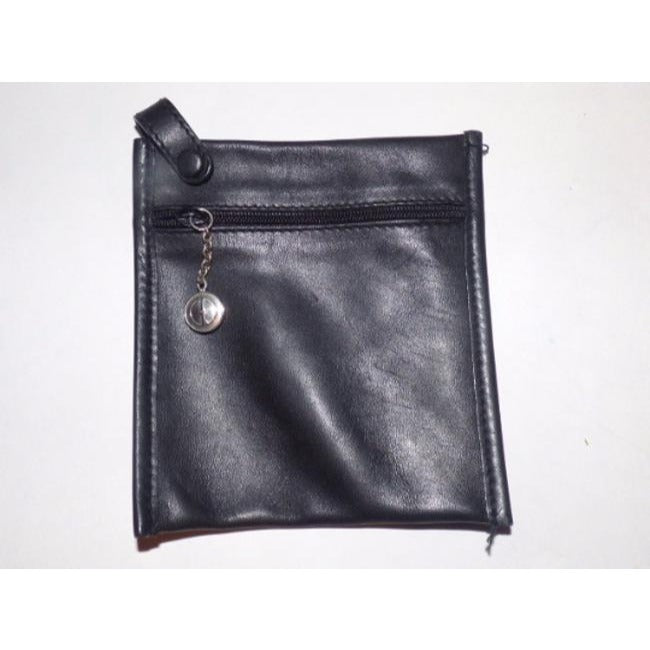 Gucci Black Leather Bucket Bag W Drawstring Top & an Attached Wallet