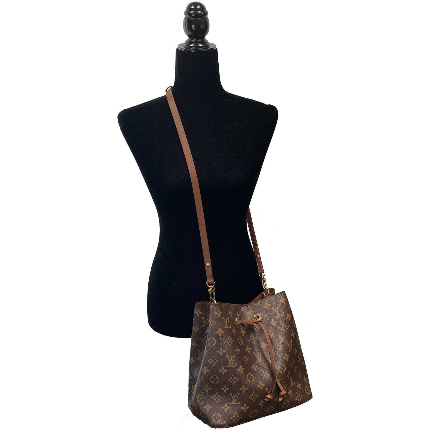 LOUIS VUITTON - Neonoe MM Monogram Brown Canvas Shoulder Bag FULL KIT