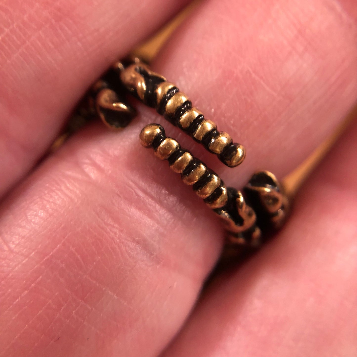 Gucci Bee Ring in Antique Gold with Crystals and Pearl