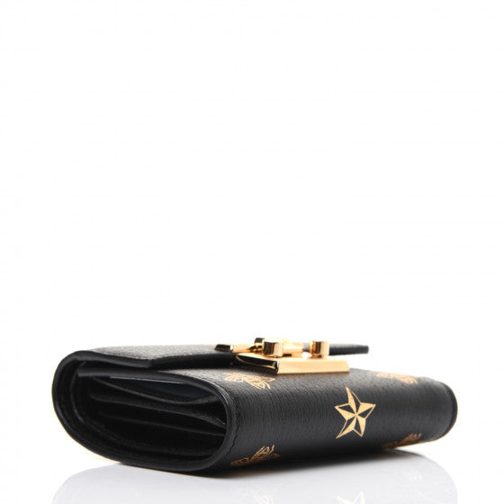 Gucci Bee Star Padlock Wallet in Black