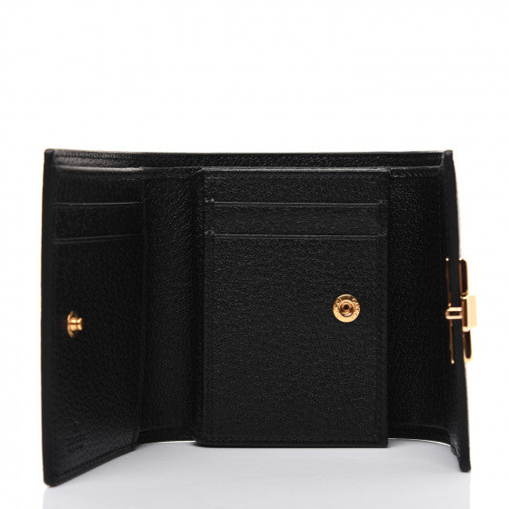 Gucci Bee Star Padlock Wallet in Black