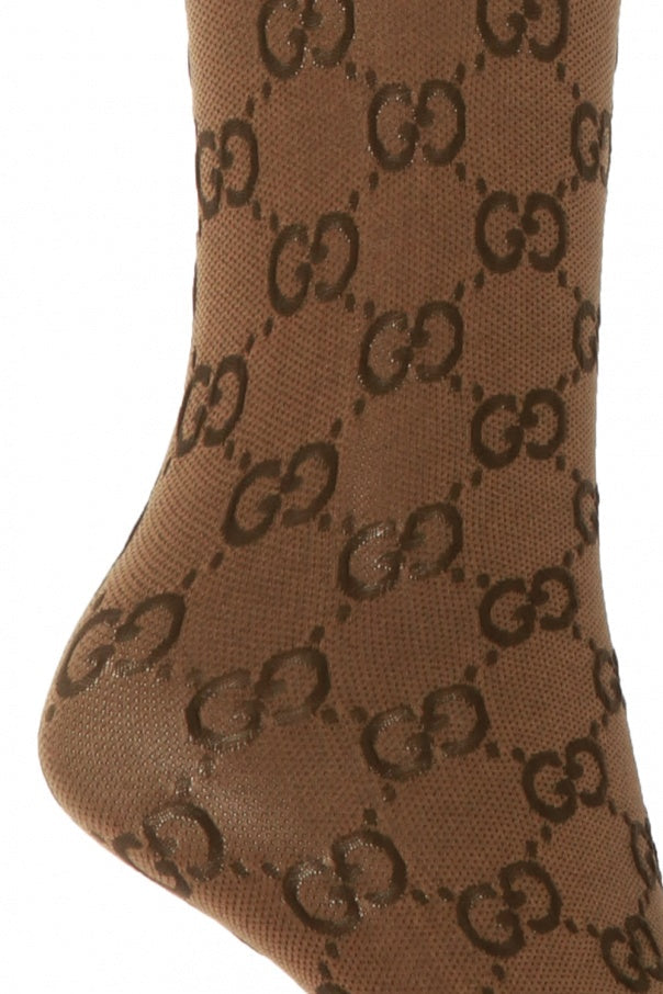Gucci Interlocking GG Brown Patterned Tights