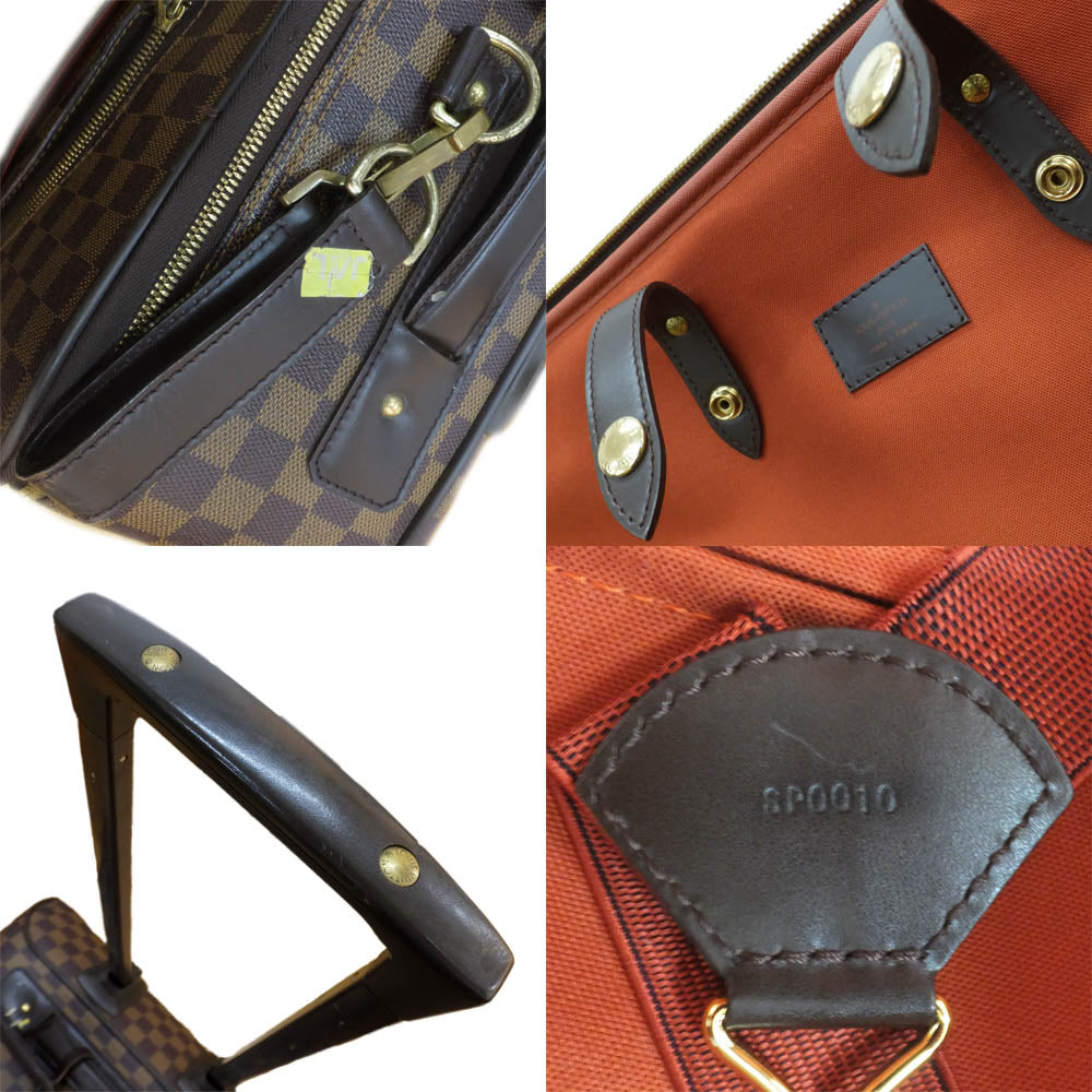Louis Vuitton 55 Carry Case N23294 Travel Bag Damier Brown G  Linen Leather suitcase